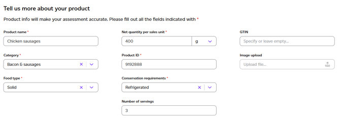Enter Generic Product Details